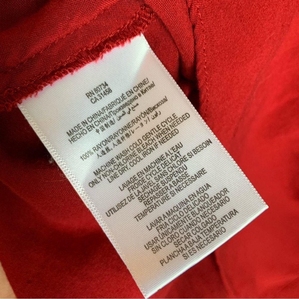 BCBGeneration Red V Neck Dress, size XXS - Picture 5 of 7